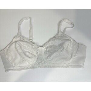 Playtex Bra 40C  E515 18 Hour Ultimate Shoulder Comfort Wireless White Womens‎